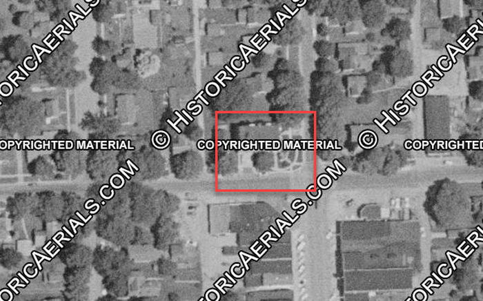 Imlay City Opera House - 1957 Aerial (newer photo)